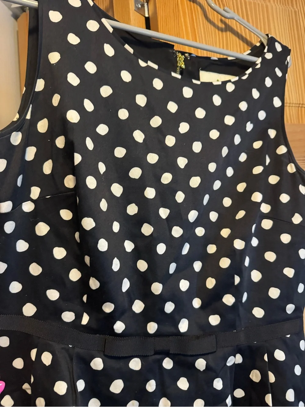 kate spade Black and White Polka Dot Midi Dress